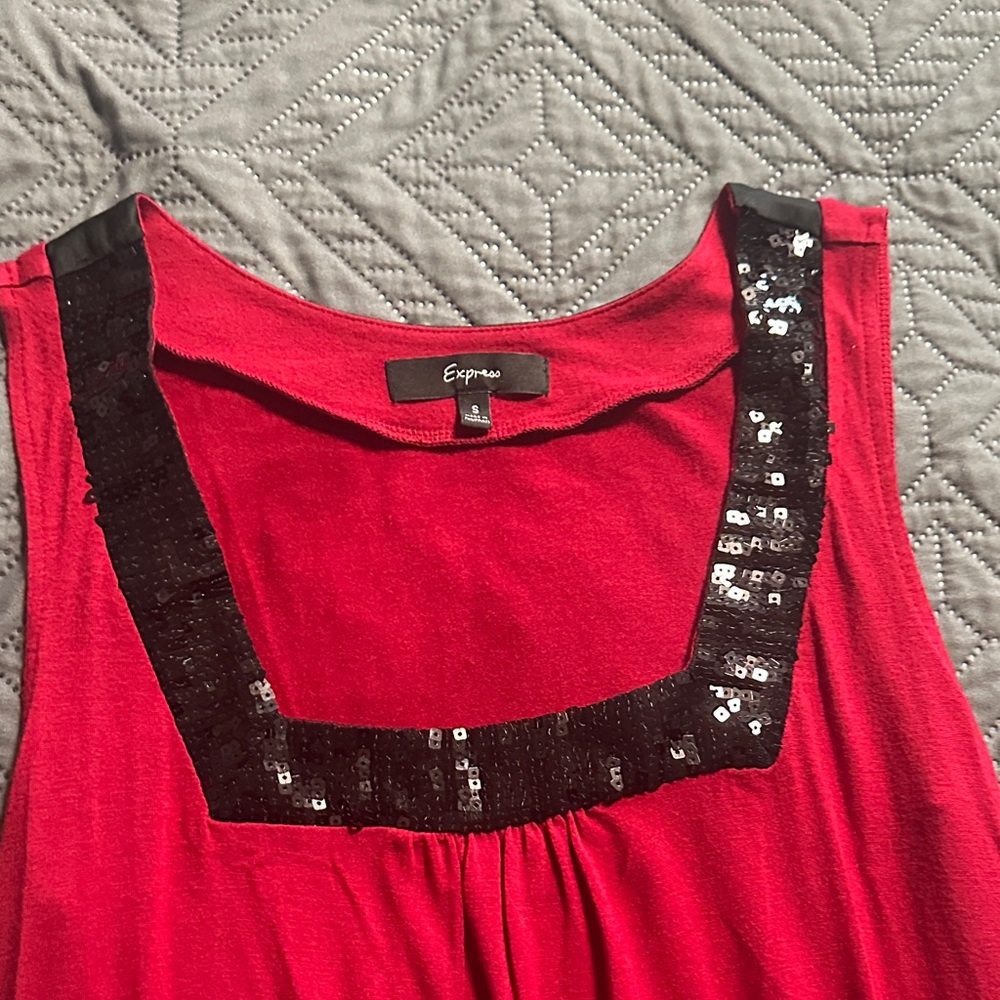 Love Red Dress with Black Sequin Accents - Picture 2 of 2